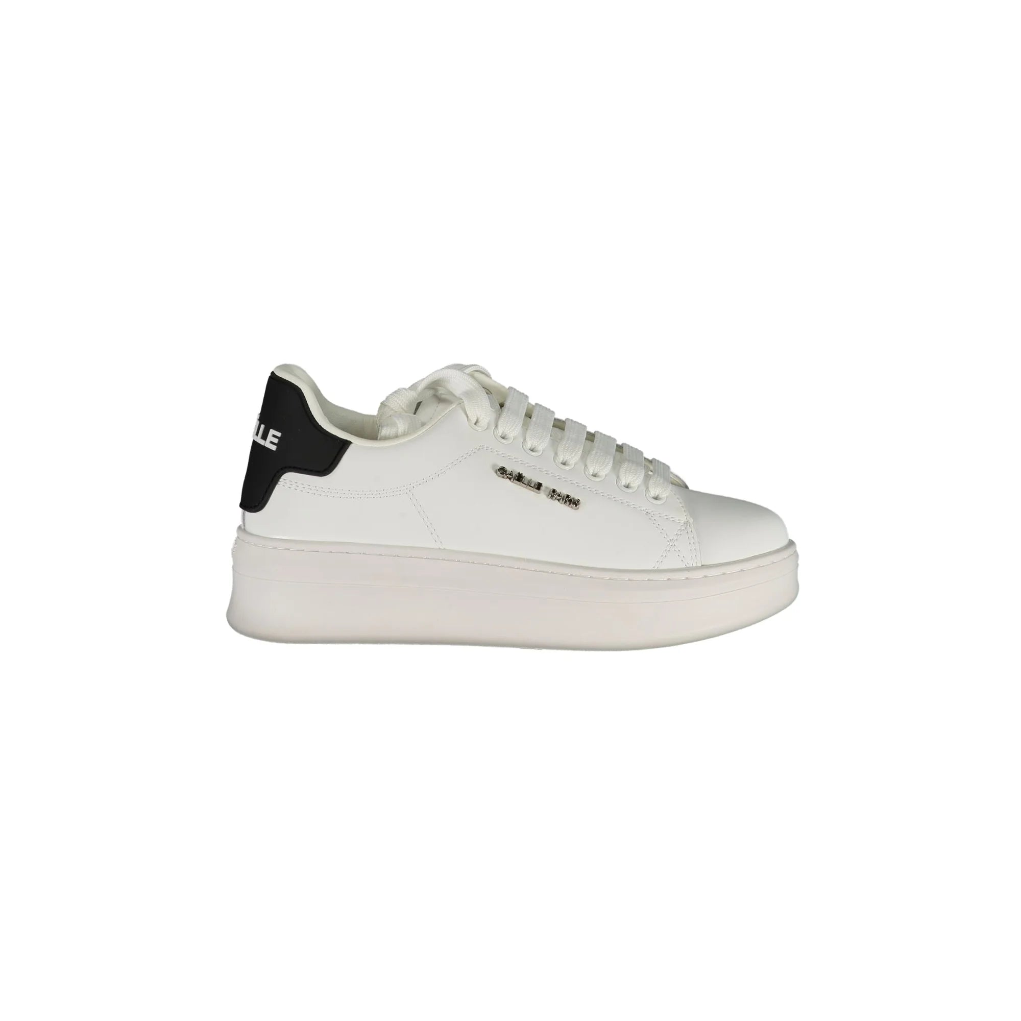 GAELLE PARIS Scarpe Sneakers Donna Bianche con Doppio Laccio Loggato Bianco - foto prodotto